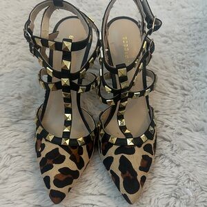 BCBG Generation Sz 8.5 Leopard Print Studded heels
